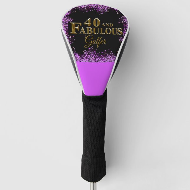 40th Birthday  Golf Head Cover (Front)