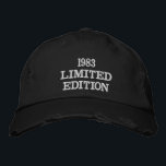 40th Birthday Golfer Limited Edition Funny  Embroidered Hat<br><div class="desc">Modern,  Limited edition baseball cap. 40th birthday,  golfer,  sport,  funny cap. You can personalize with your year.</div>