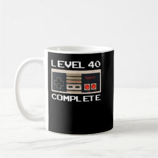 40th Birthday Ideas Level 40 Complete Gamer Coffee Mug