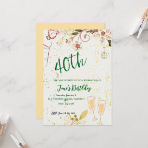 40th birthday invitation