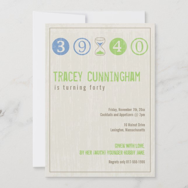 40th Birthday Invitation - Customize (Front)