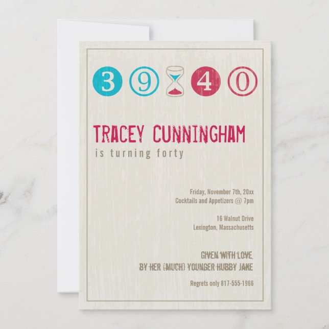 40th Birthday Invitation - Customize (Front)
