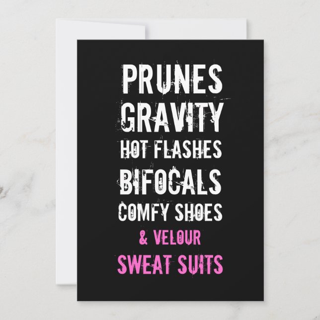 40th Birthday Invitation - Old Folks (Front)