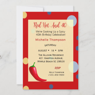 40th  Birthday Invitations