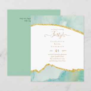 40th Birthday Invitations Glamour Girly Modern FUN