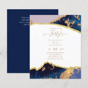 40th Birthday Invitations Glamour Girly Modern FUN