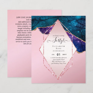 40th Birthday Invitations Glamour Girly Modern FUN
