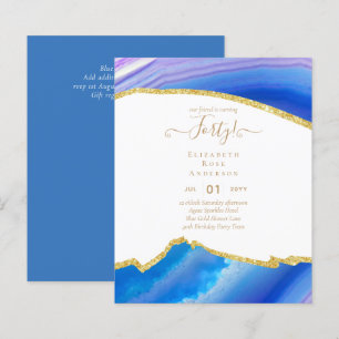 40th Birthday Invitations Glamour Girly Modern FUN