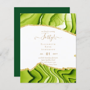 40th Birthday Invitations Glamour Girly Modern FUN