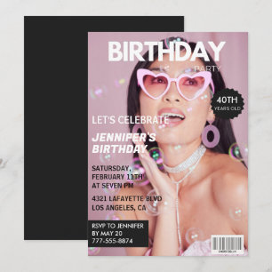 40th birthday invitations Magazine Cover