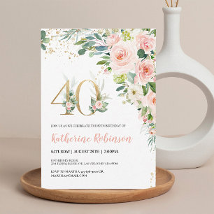 40th birthday invite for her Adult Birthday