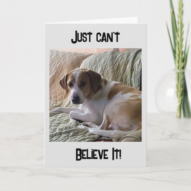 "40th BIRTHDAY??? JUST CAN'T BELIEVE IT Card (Front)