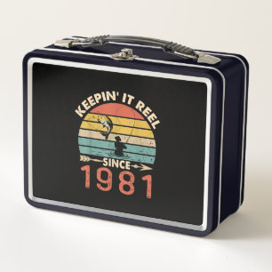 40th Birthday - Keepin It Reel Since 1981 Retro Metal Lunch Box