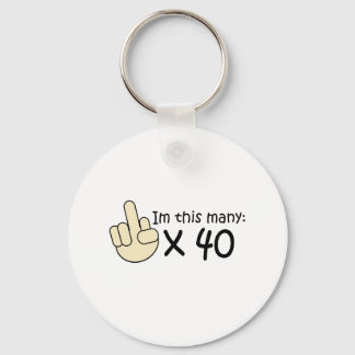 40th Birthday Keychain