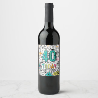 40th Birthday Label