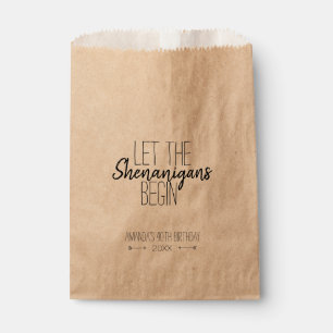40th Birthday Let the Shenanigans Begin Custom Favour Bag
