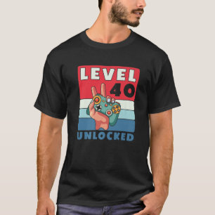 40Th Birthday Level 40 Unlocked Tees 1982 Video Ga