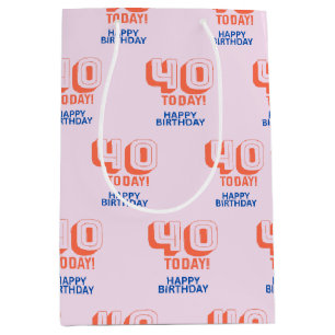40th Birthday Medium Gift Bag