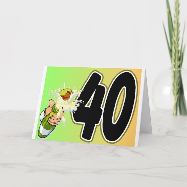 40th birthday merchandise card (Front)