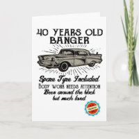 40th Birthday Name & Date Vintage Retro Funny Gag