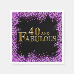 40th Birthday Napkin