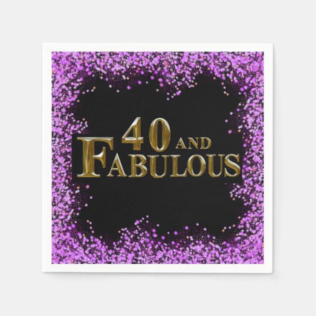 40th Birthday  Napkin (Front)