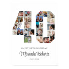 40th Birthday Number 40 Custom Photo Collage