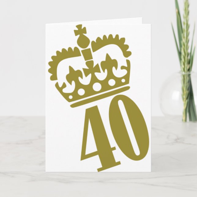 40th Birthday - Number – Fourty Card (Front)
