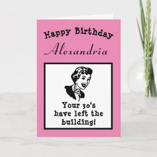 40th Birthday Over The Hill Funny Personalized Card