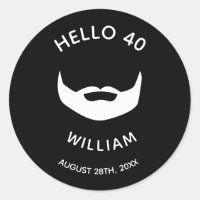 40th birthday party beard black white men