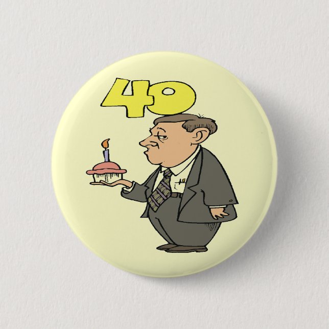40th Birthday Party Button (Front)