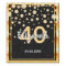 40th birthday party diamonds glitter black gold