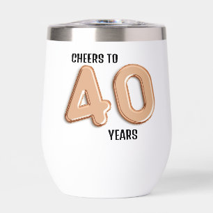 40th Birthday Party Faux 3d Gold Balloon Font