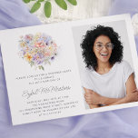 40th Birthday Party Flower Bouquet Photo Surprise Invitation<br><div class="desc">An elegant watercolor floral bouquet of vintage flowers decorates the top of this 40th birthday surprise party invitation. The soft pastel flowers are accented with modern line art. The birthday celebrant's name is written in a modern,  simple script. There are matching signs and party decorations available.</div>
