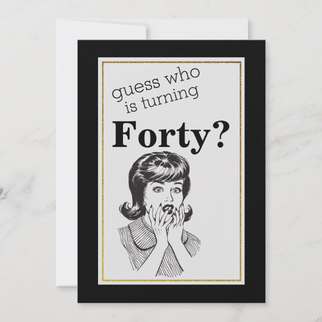 40th Birthday Party Funny Fab Womans Birthday Invitation (Front)