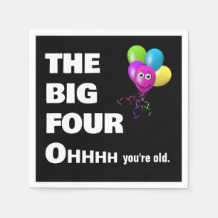 40th Birthday Party Getting Old Humour Napkin