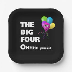 40th Birthday Party Humor Paper Plate
