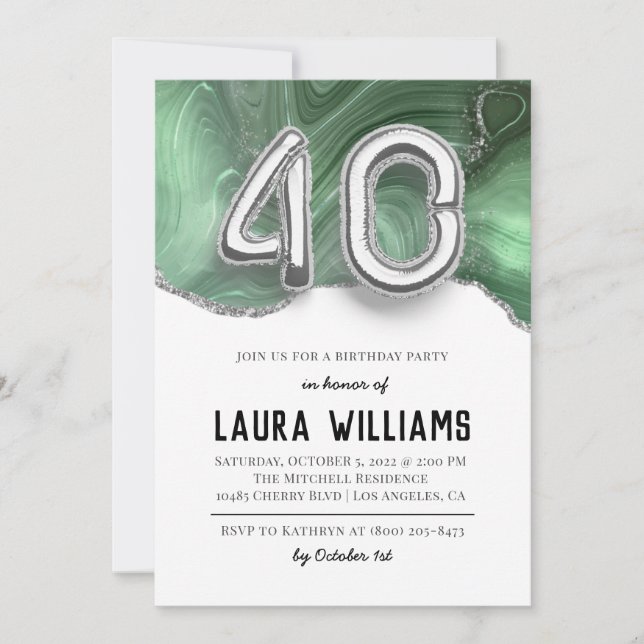 40th Birthday Party Invitation (Front)