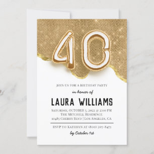 40th Birthday Party Invitation