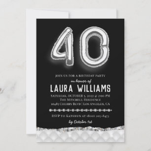40th Birthday Party Invitation