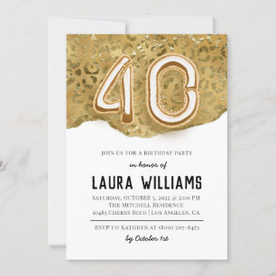 40th Birthday Party Invitation
