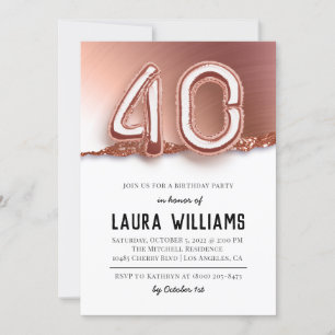 40th Birthday Party Invitation