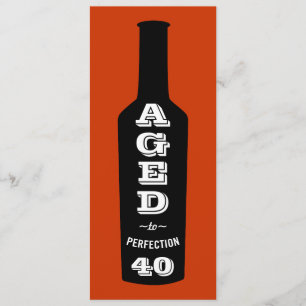 40th Birthday Party Invitation Aged to Perfection