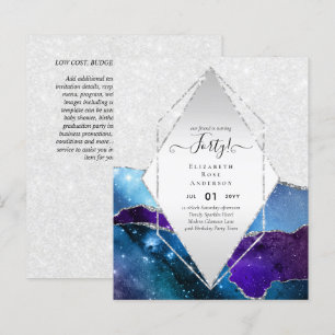 40th Birthday Party Invitations Glitter Glamour