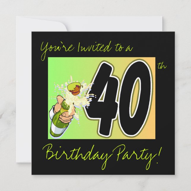40th birthday party invites (Front)
