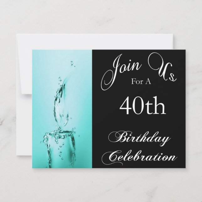 40th Birthday Party Personalized Invitation (Front)