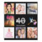 40th birthday party photo collage black