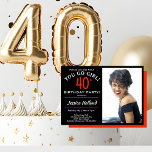 40th Birthday Party Photo Invitation<br><div class="desc">Celebrate someone special with a 40th Birthday Party Photo Invitation designed with the text: YOU GO GIRL! in bold letters. To personalize with your image, simply insert the picture into our easy template; Click FIT and move to the right. Next, insert the Name, Date, Time, Location and RSVP details into...</div>