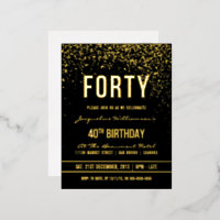 40th Birthday Party | Shimmering Gold Confetti