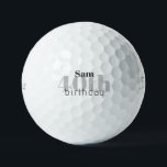 40th Birthday Personalized Titleist Pro V1 Golf Balls<br><div class="desc">"40"  or any age.  Personalized.</div>
